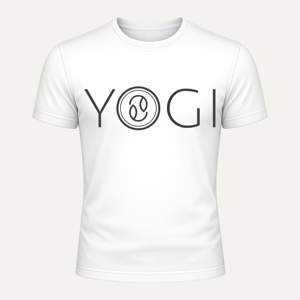 The Yogi tee, slim cut in white
